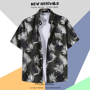 เสื้อเชิ้ตฮาวายพิมพ์ลายฤดูร้อนแฟชั่นลำลอง Goldtex เสื้อแขนสั้นชายหาดลายกราฟิกแบบกำหนดเองสำหรับผู้ชาย - Product Image 5