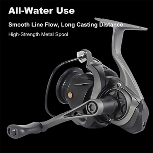 Eje de rodamiento de acero inoxidable 6 + 1, brazo basculante giratorio de carbono, carrete giratorio de pesca para agua salada y agua dulce para el mar - Product Image 2