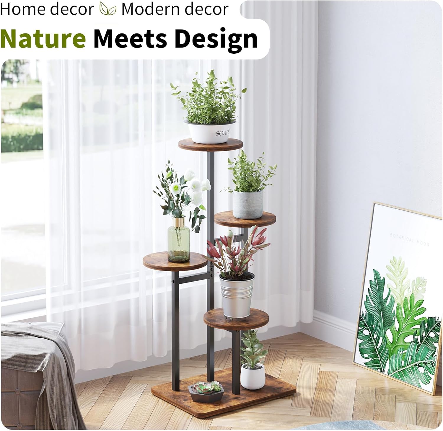 4-tier Indoor Plant Stands - Vintage Design & Multiple Uses