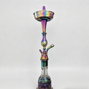 Cachimba Estilo Egipcio, de Aleación de Zinc con Base de Vidrio, un Solo Tubo, Acabado Esmerilado, para Uso en Bares y Salones - Product Image 3
