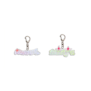 Custom Creative Color Japanese Coffee Shop Flash Name <b>Anime</b> Pattern UV Printed Brand Cartoon Style Acrylic Key Chain Bag - Product Image 3