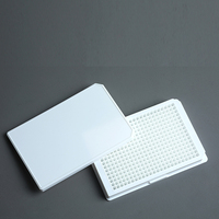 Alpha Plus Fournitures de laboratoire Plaques de culture cellulaire jetables en plastique 384 puits blanc à ultra faible liaison