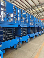 Elevador de tijera móvil eléctrico de 6-18 m móvil aéreo de empuje manual de carga grande de 300-500 kg a la venta