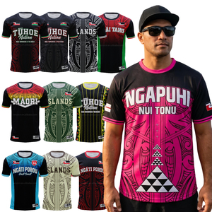Jersey Atletik Kustom Pribadi FQ Aotearoa Maori Rugby Training Shirts Polynesian Quick Dry Mesh OEM Pakaian Olahraga Berkinerja Tinggi - Product Image 1