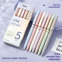 Stylo Gel Pression à Forte Valeur Chromatique, Personnalisable avec LOGO, Rose Mignon Morandi, Pointe Balle 0.5mm, en Plastique, pour Publicité