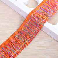 Largeur 5 cm Polyester arc-en-ciel frange verticale gland dentelle garniture pour accessoires de Costume de danse latine et dentelle de rideau