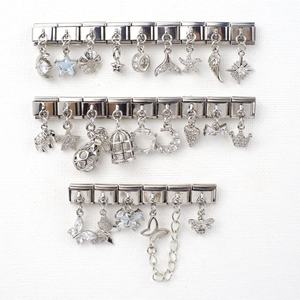 Nueva Serie de Colgantes Modulares Estilo Italiano, Alas Plateadas, Diseño Personalizado, Acero Inoxidable, Zirconia, Diamante, Corazón, Regalo - Product Image 5