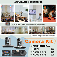 FoMaKo BH440 FMK12UH PRO(20X) Caméra PTZ HDMI AI Track avec contrôleur PTZ et mélangeur vidéo pour concert en direct