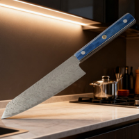 Couteau de Chef de haute qualité 8 pouces en acier inoxydable 420J avec manche en bois Pakka couteaux de cuisine professionnels japonais