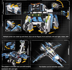 Stam Educatief Speelgoed Programmeert Afstandsbediening Elektrische Variabele Interstellaire Machine Hond Compatibel Puzzel Bouwsteen Speelgoed - Product Image 5
