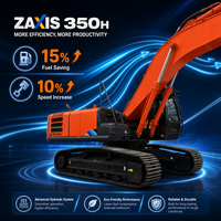Excavatrice sur chenilles Hitachi ZAXIS 350H, haute performance, pour travaux miniers et de construction, avec système hydraulique HIOS III