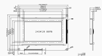 ODM OEM 240x128 Módulo de pantalla LCD STN gráfica Interfaz I2C Pantalla positiva PCB de pantalla blanca azul para electrónica integrada