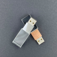 Memoria USB de 1GB, 2GB, 4 GB, 8GB, 16GB, 32GB, 64 GB, cristal popular, venta al por mayor, logotipo personalizado