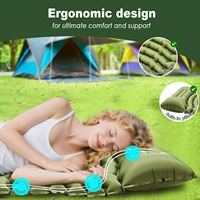 Matelas pneumatique de camping moderne avec pompe à pied intégrée, tapis de couchage ultraléger en TPU et nylon, imperméable, compact et portable pour la randonnée et les activités de plein air