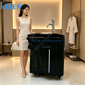 KISEN Évier portable électrique sans plomberie avec réservoirs d'eau chaude pour lavage des mains et shampoing, idéal pour expositions, hôtels et salons - Product Image 5