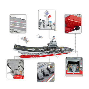 WOMA TOYS – ensemble de blocs de <span class=keywords><strong>construction</strong></span> pour adultes, bateau de guerre, <span class=keywords><strong>avion</strong></span> <span class=keywords><strong>porte</strong></span>-<span class=keywords><strong>avion</strong></span>, modèle réduit - Product Image 4