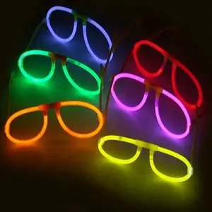 霓虹灯发光荧光棒心形发光眼镜派对用品