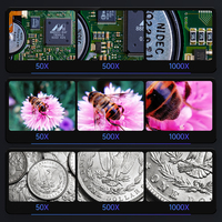 Nuevo Modelo Inskam 369 Microscopio Digital con Pantalla IPS de 4.3 Pulgadas y 1080P, Microscopio con Cámara de 50-1000x con Soporte