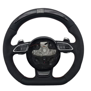 Volante Deportivo de Cuero Alcantara con LED para <span class=keywords><strong>Audi</strong></span> A4 RS3 RS5 RS6 A6 C7 TTRS TT R8 S4, Estilo Moderno, Venta al Por Mayor - Product Image 1