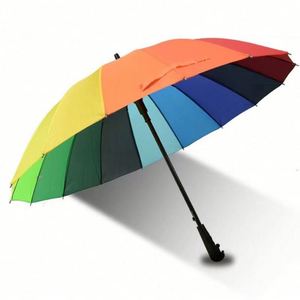 Wholesale of 16-Bone Classic Style Straight-Stem With Fingerprint Handle and Printed Advertising <b>Gift</b> Umbrella - Product Image 2