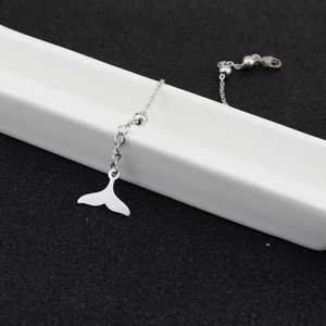 Hot Selling Simple Popular Design Dolphin Tail Pendant Bracelet Titanium Steel Silver Plated Men's Bracelets <b>Fashion</b> Jewelry - Product Image 6