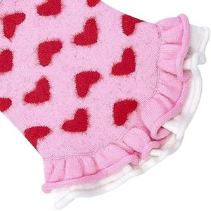 سترة الكلب الوردي cutepone فستان ناعم ومطاط ملابس الكلب للكلاب الصغيرة جرو سترة البلوز فستان كشكش زي الحيوانات الأليفة - Product Image 5