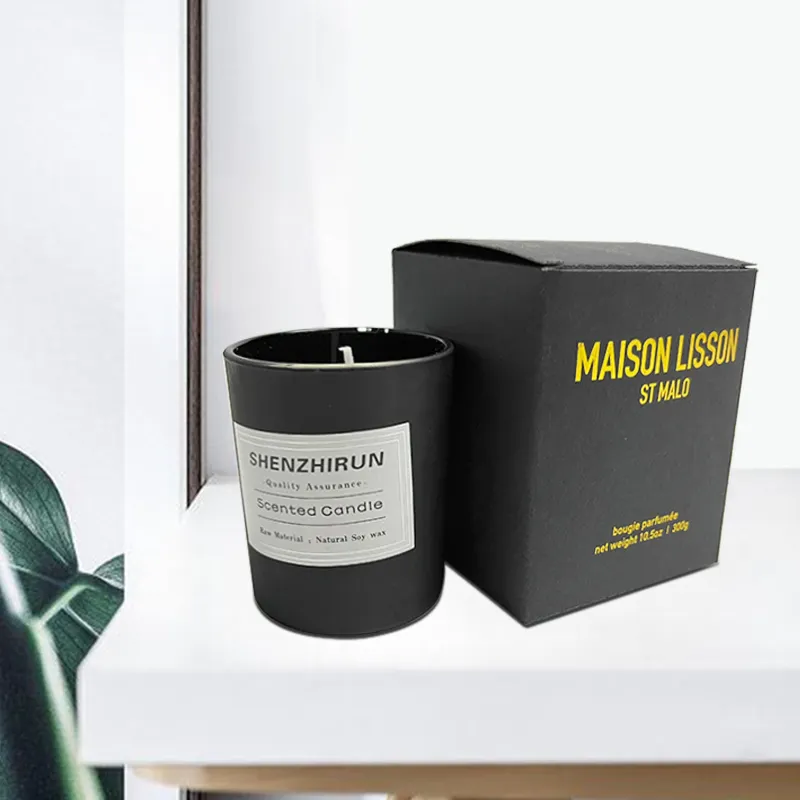 2024 jour de noël verre bougeoir boîte emballage personnalisé feuille d'or estampage LOGO luxe bougie parfumé coffrets cadeaux