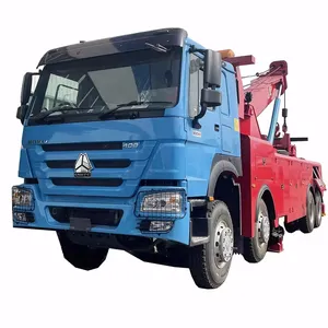 Heavy Duty 50 Ton Rotatie Kraan Bergingsvoertuig Sino Truck 400pk 50 T Sleepwagen Voor Pechhulp