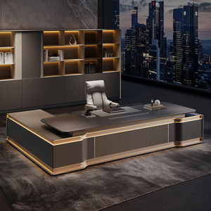 <span class=keywords><strong>Escritorio</strong></span> de lujo para jefe, <span class=keywords><strong>escritorio</strong></span> de oficina de alta gama, diseño minimalista, oficina de director ejecutivo, combinación de muebles de oficina de alta gama - Product Image 1