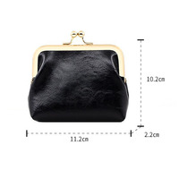 Porte-monnaie compact en cuir personnalisé avec logo, pochette pour écouteurs, fermeture à pression, résistant à l'eau, écologique, durable, tendance