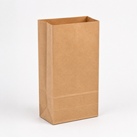 Sacs en papier kraft à fond carré, résistants à la graisse, jetables, pour emballages alimentaires à emporter