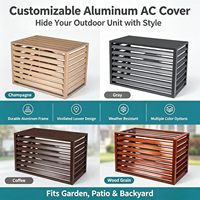 Cache-condenseur d'air en aluminium à lamelles, design divisé, simple, étanche, durable et résistant à la corrosion, pour usage extérieur en jardin, vente en gros