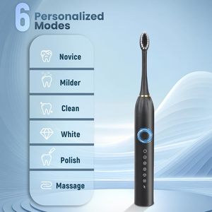Brosse à dents sonique électrique automatique rechargeable pour enfants, étanche IPX7, avec tête de brosse souple, blanchissante, pour le voyage, vente en gros - Product Image 2