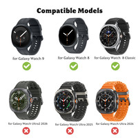 Band Baru untuk Samsung Galaxy Watch 9, Tali Jam Tangan Pintar Tanpa Celah, Gelang Silikon Lembut untuk Galaxy Watch 9 Pria Wanita