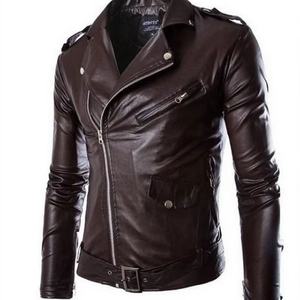 New Arrival High Quality Custom Cowhide Leather Jacket for Men Turn-Down Collar Motorbike Jackets Zipper Closure for Winter - Product Image 2