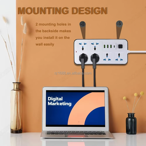 Regleta de Enchufes con Cable de Extensión de 6 Tomas, <span class=keywords><strong>Enchufe</strong></span> de Extensión Blanco con 3 Puertos USB y <span class=keywords><strong>1</strong></span> Puerto Tipo-C, Cable de Extensión Resistente de 3 Metros y 2000W - Product Image 4