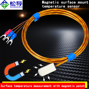 Penginderaan Suhu Magnetik, <span class=keywords><strong>Probe</strong></span> Suhu Pt100 dengan Patch Hisap Magnetik, Magnet Adsorpsi - Product Image 1