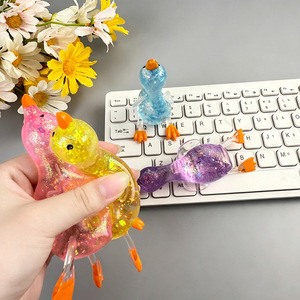 Factory Wholesale Cute Maltose Duck <b>Squishy</b> Toy Fidget Toys Squeeze Glitter Crystal Stress Relief Gel Ball Bulk - Product Image 5