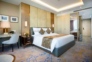 โรงงานผลิตชุดเครื่องนอนโรงแรมแบบมินิมอลตามสั่ง OEM ราคาถูกโดยตรงจากโรงงาน เฟอร์นิเจอร์ห้องนอนสไตล์ญี่ปุ่น เตียงไม้หุ้มเบาะแบบเตี้ย - Product Image 5