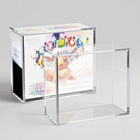 Boîte de présentation en acrylique transparent avec couvercle, protection transparente pour boîtes de jeux de cartes à collectionner scellées, présentoir pour collectionneurs