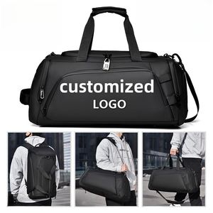 <b>Large</b>-Capacity Custom Multifunctional Fitness Duffle Bag Waterproof Gym Sports Travel <b>Backpack</b> Nylon Zipper Closure Fashion Belt - Product Image 5