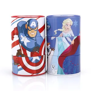 Marvel serie perfetta qualità colorato regalo personalizzato cioccolato scatola di latta con coperchio