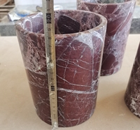SH STONE Marbre Design Glace Rouge Tonneau De Vin Marbre Refroidisseur De Vin Seau Rosso Levanto Marbre Refroidisseur De Vin