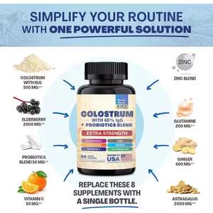 Oem חם מכירה באיכות גבוהה תוספת bovine <span class=keywords><strong>colostrum</strong></span> & <span class=keywords><strong>colostrum</strong></span> עכשיו עם פרו-ביוטיקה - Product Image 4