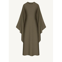 Robe Abaya Papillon Décontractée pour Femme, Vente Chaude, Prix Usine, Col Rond, Manches Longues, Qualité Supérieure, Mousseline d'Été