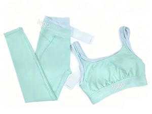 Nouveautés en gros les plus vendues : Collants de <span class=keywords><strong>yoga</strong></span> et de Pilates pour femmes, sans coutures, côtelés, de haute qualité et tendance - Ensemble 2 pièces - Product Image 6