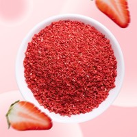 Poudre de fraise lyophilisée de haute qualité en vrac, poudre de jus de fruits rouges naturels pour smoothies, pâtisserie, colorant alimentaire