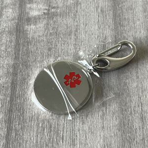 Özelleştirilmiş paslanmaz çelik yüksek cilalı köpek etiketi kolye çelik anahtarlık yuvarlak emaye tıbbi Logo kolye tıbbi uyarı - Product Image 2