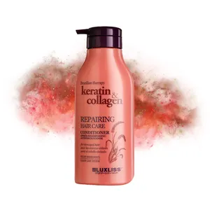 LUXLISS Brazilian Keratin Collagen Repairing Shampoo and Conditioner Sulfate-free Wholesale Suppliers Damage Repair Shampoo Hair