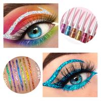 Eyeliner liquide à paillettes 16 couleurs Cosmétiques de maquillage naturels faciles à appliquer et à séchage rapide